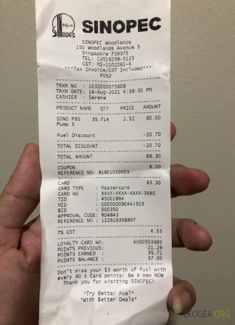 Chèque de paiement du groupe Sinopec